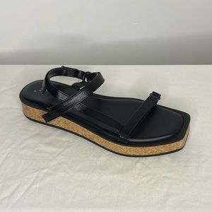 A New Day Platform Cork Faux Leather Sandals Women’s Size 10
